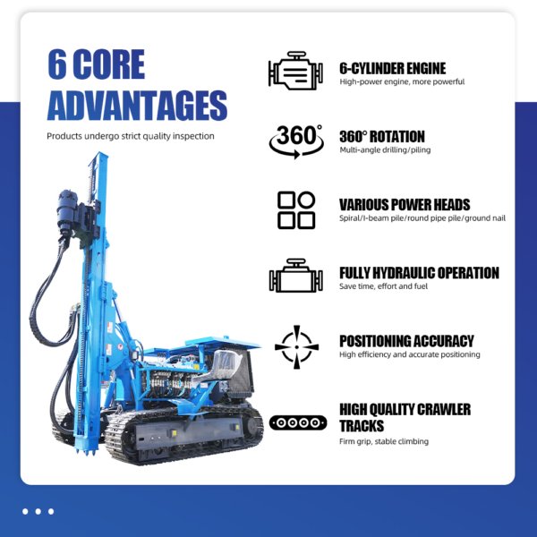 Heavy-Duty Solar Foundation Pile Driver - Hydraulic Drilling Equipment - 图片 4