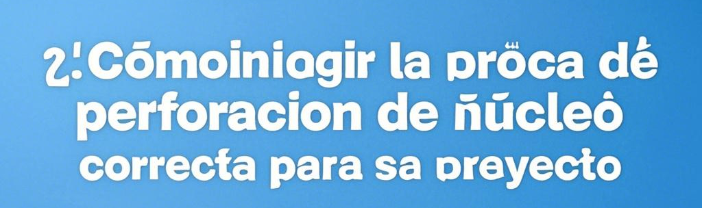 设计核心钻头海报 ¿Cómo elegir la broca de perforación de núcleo correcta para su proyecto