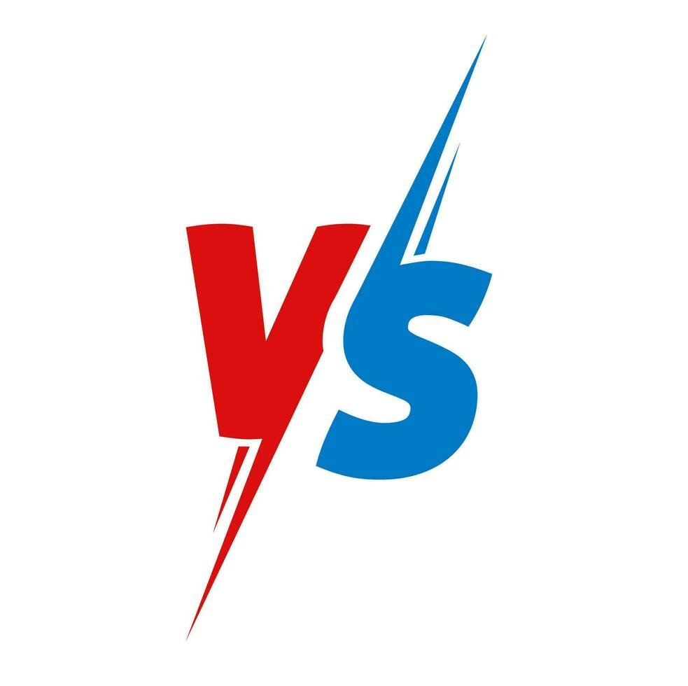 vs or versus text logo for battle or fight game flat cartoon red blue color symbol design emblem logotype isolated image vector Portable vs. Truck-Mounted Drilling Rigs: Pros and Cons
